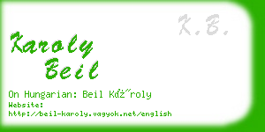 karoly beil business card